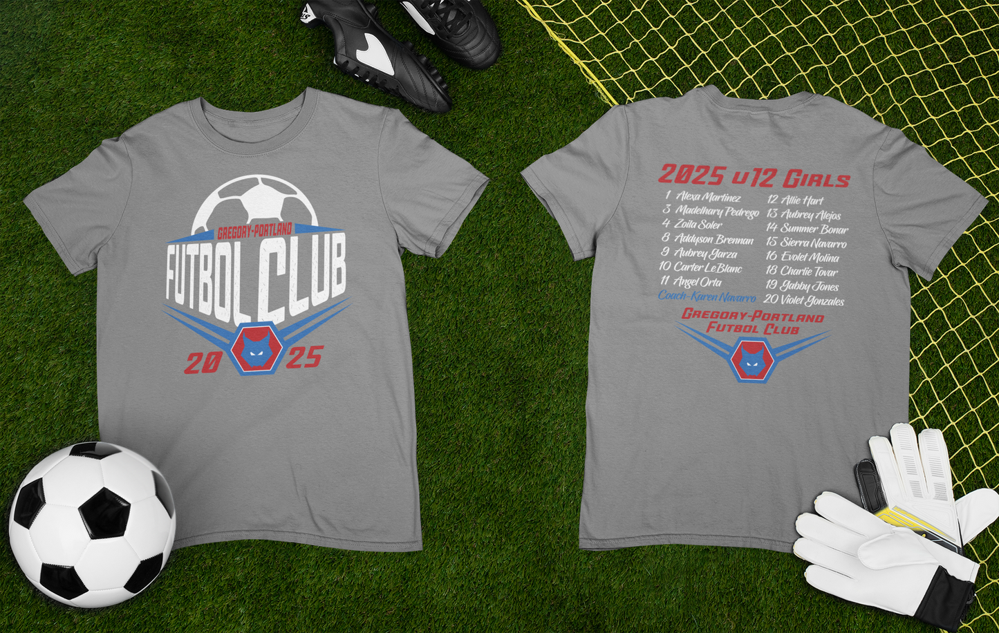 u12 GPFC GIRLS SOCCER TEE