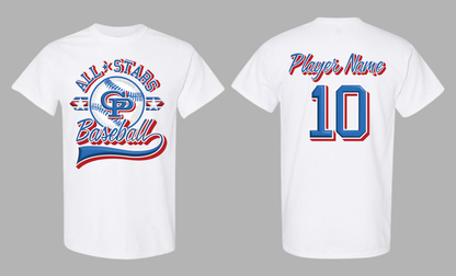 ALL STARS BASEBALL RETRO TEE