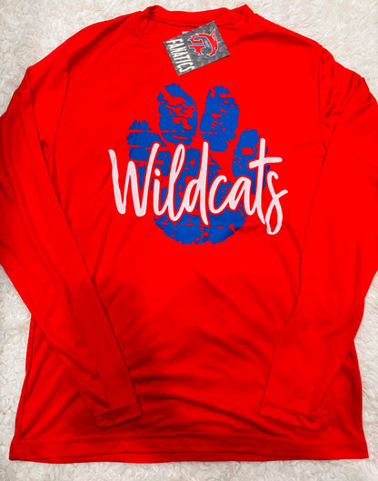 DISTRESSED WILDCAT PAW TEE