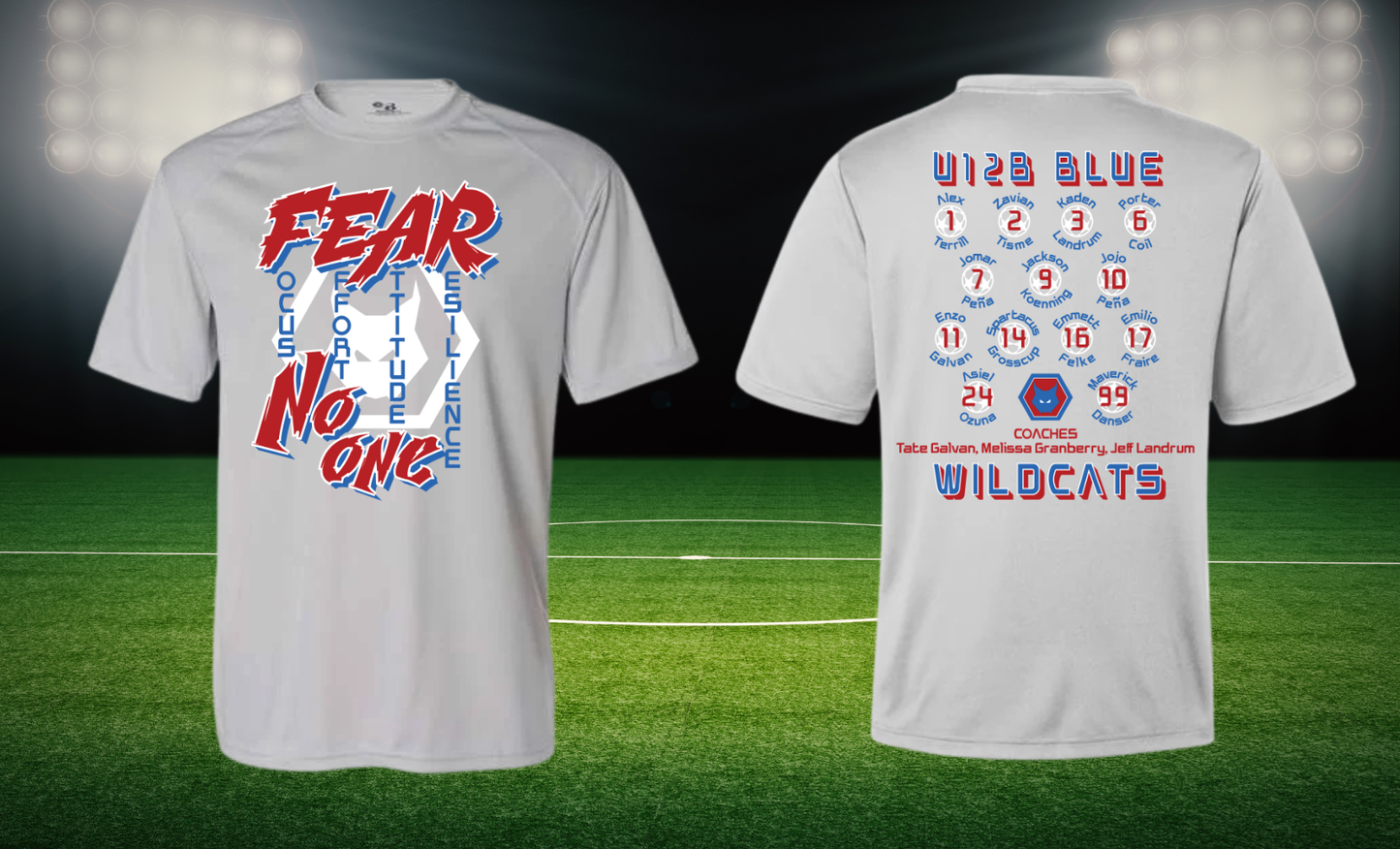 U12B BLUE GPFC FAN TEE