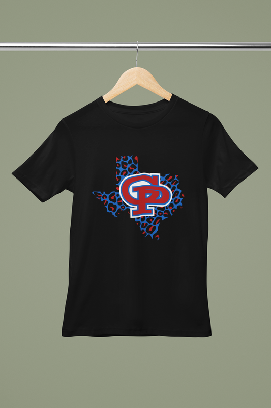 BLUE CHEETAH TX TEE