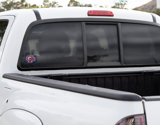 BLUE CHEETAH TX CAR DECAL