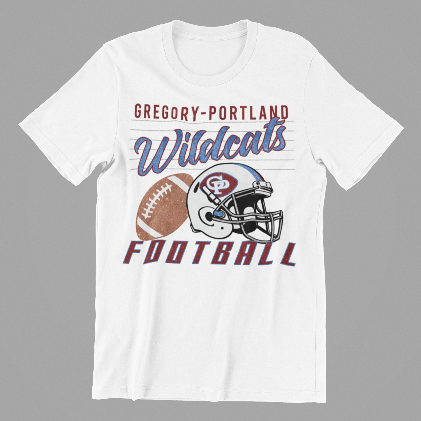 GLITTER FOOTBALL TEE