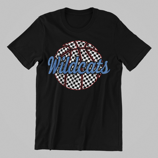 GLITTER BASKETBALL WILDCATS TEE