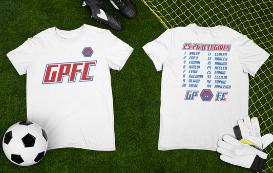 u11 GPFC GIRLS SOCCER TEAM TEE
